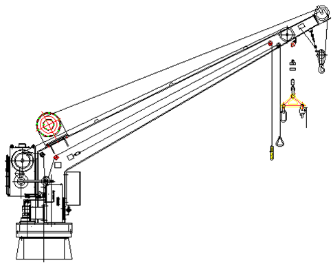 单臂回转艇筏吊架兼起重机